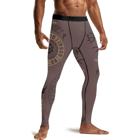 Viking Valhalla Rune Men's Compression Leggings - BattleFitGear