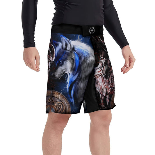 Viking Versus Wolf Fight Shorts - BattleFitGear