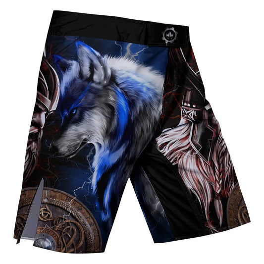 Viking Versus Wolf Fight Shorts - BattleFitGear