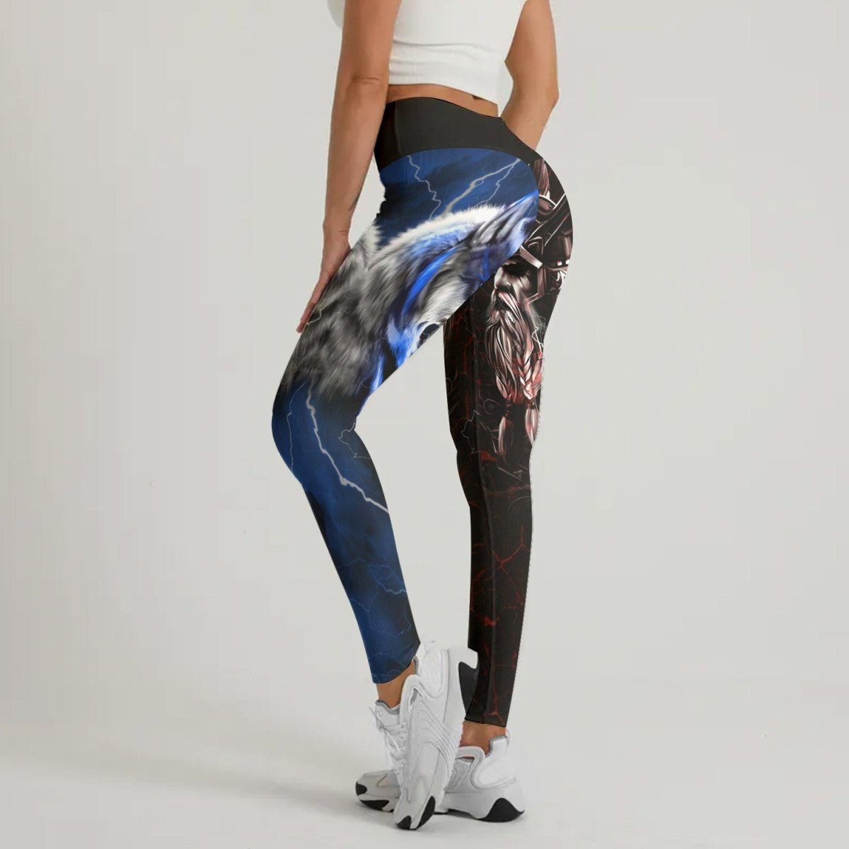 Viking Versus Wolf Leggings - BattleFitGear