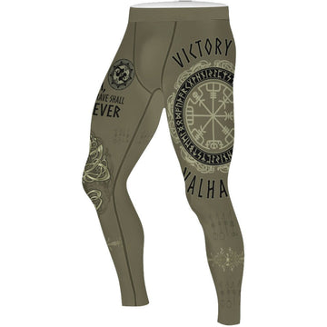 Viking Victory or Valhalla Men's Compression Leggings - BattleFitGear