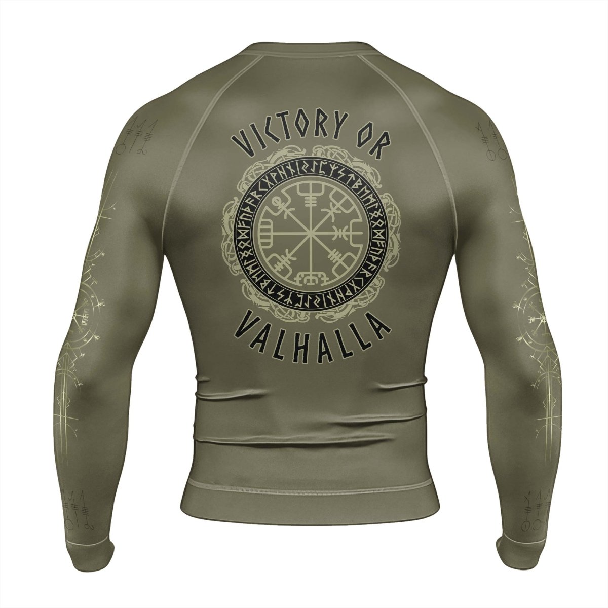 Viking Victory or Valhalla Men's Long Sleeve Rash Guard - BattleFitGear