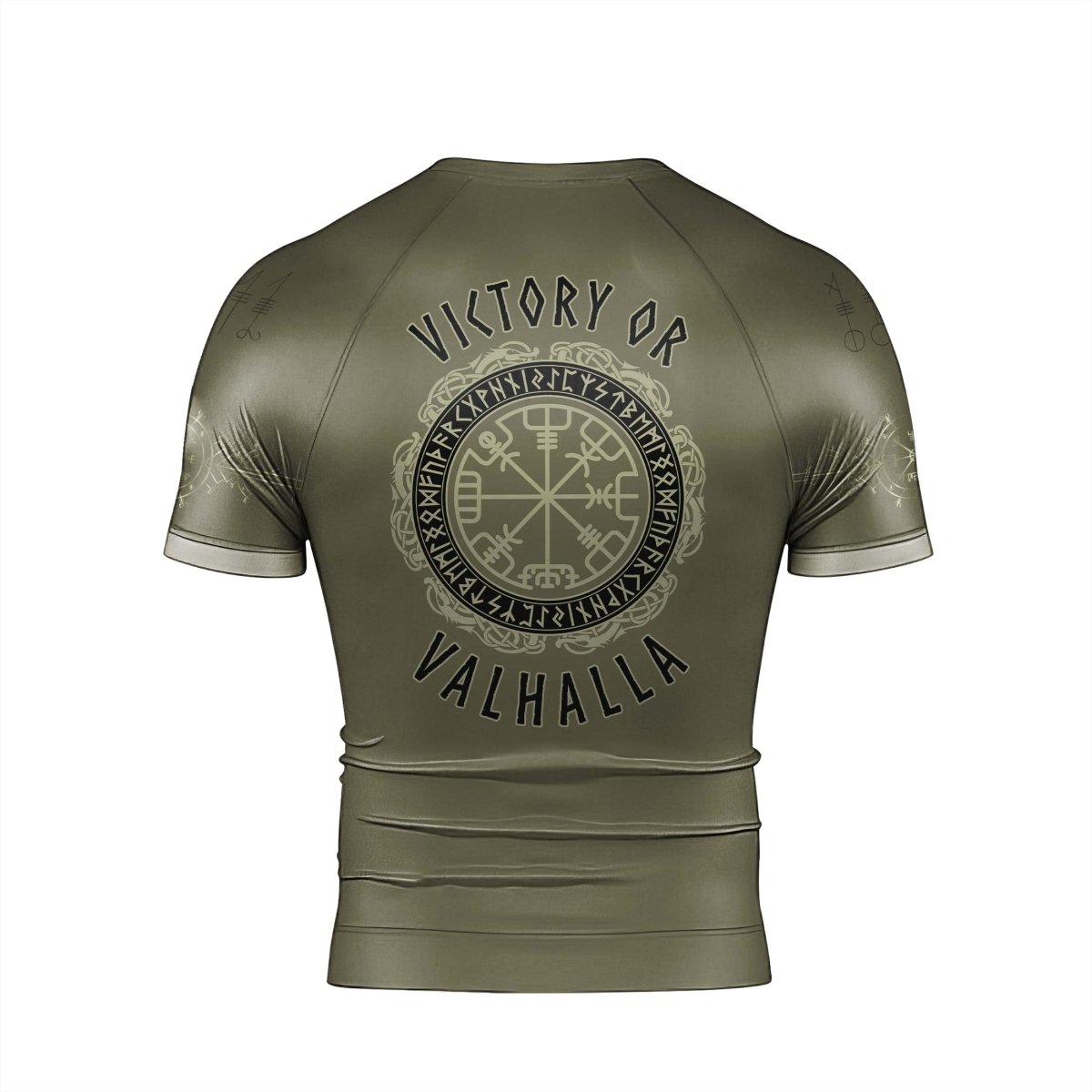 Viking Victory or Valhalla Men's Short Sleeve Rash Guard - BattleFitGear