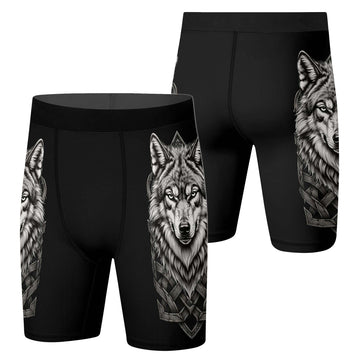 Viking Wolf Medal Compression Shorts