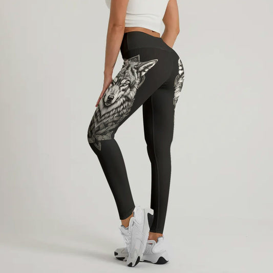 Viking Wolf Medal Leggings