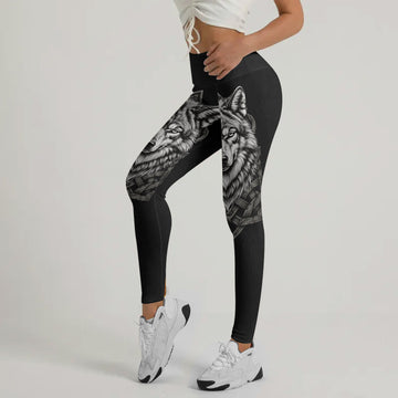Viking Wolf Medal Leggings