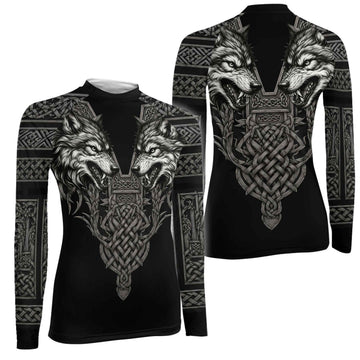 Viking Wolf Medal Women's Long Sleeve Rash Guard
