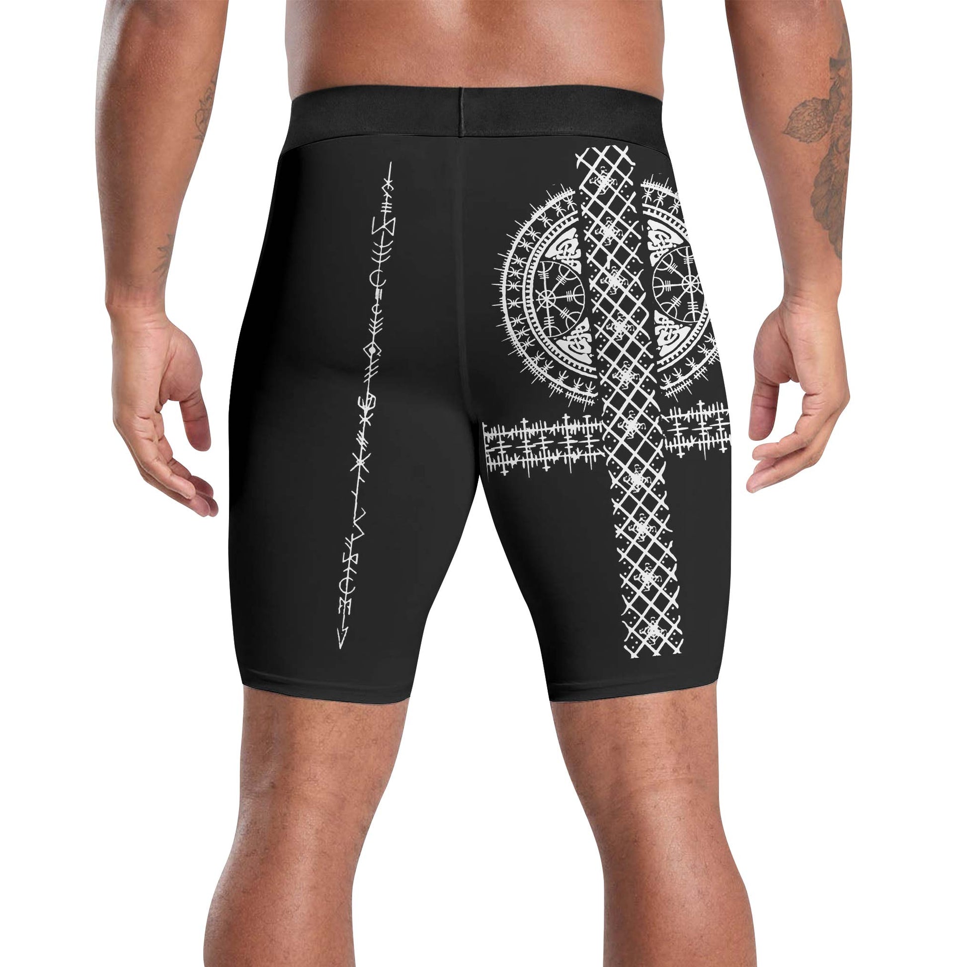 Vikings Shield Runes Compression Shorts