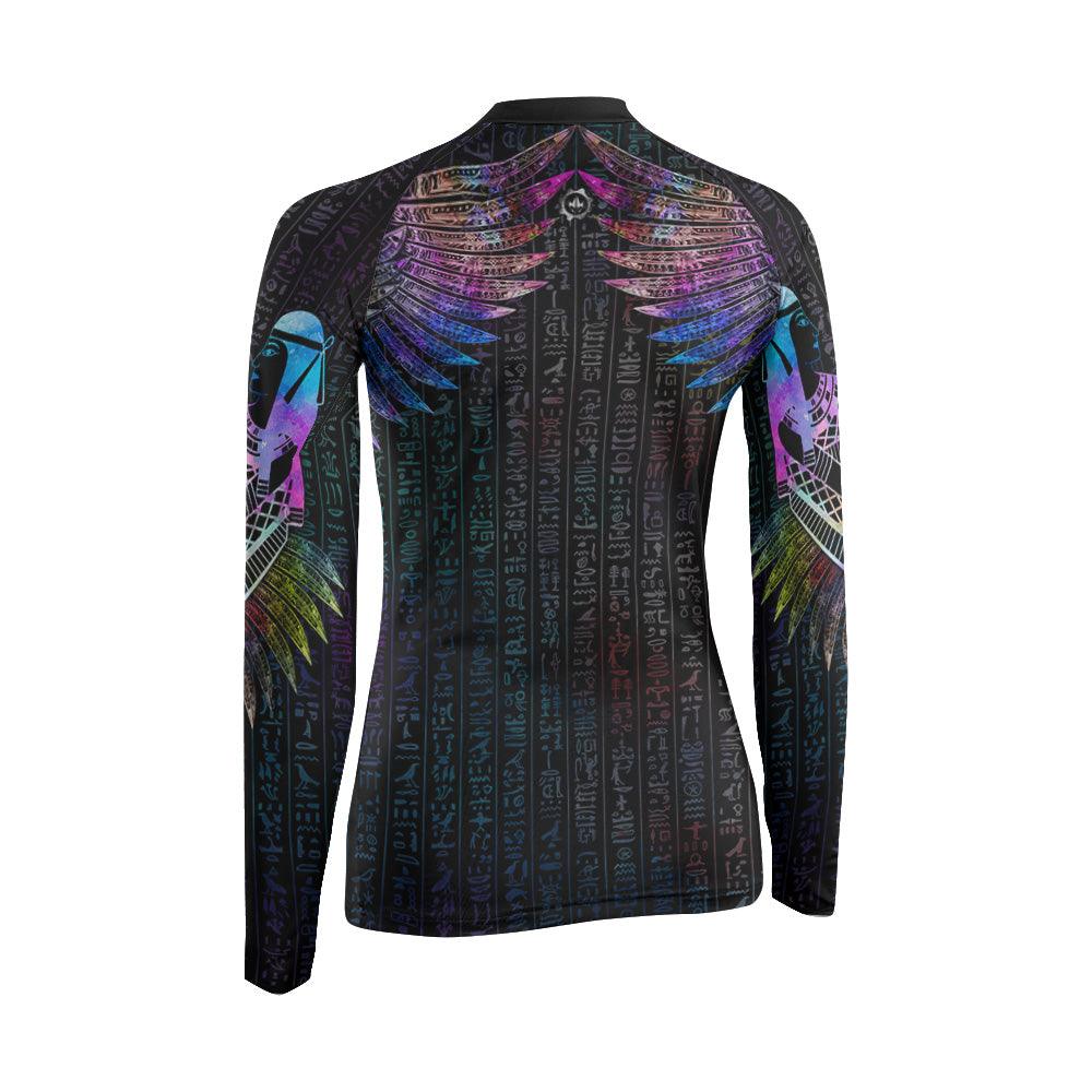 Goddess Of Motherly Love Aset Women's Long Sleeve Rash Guard