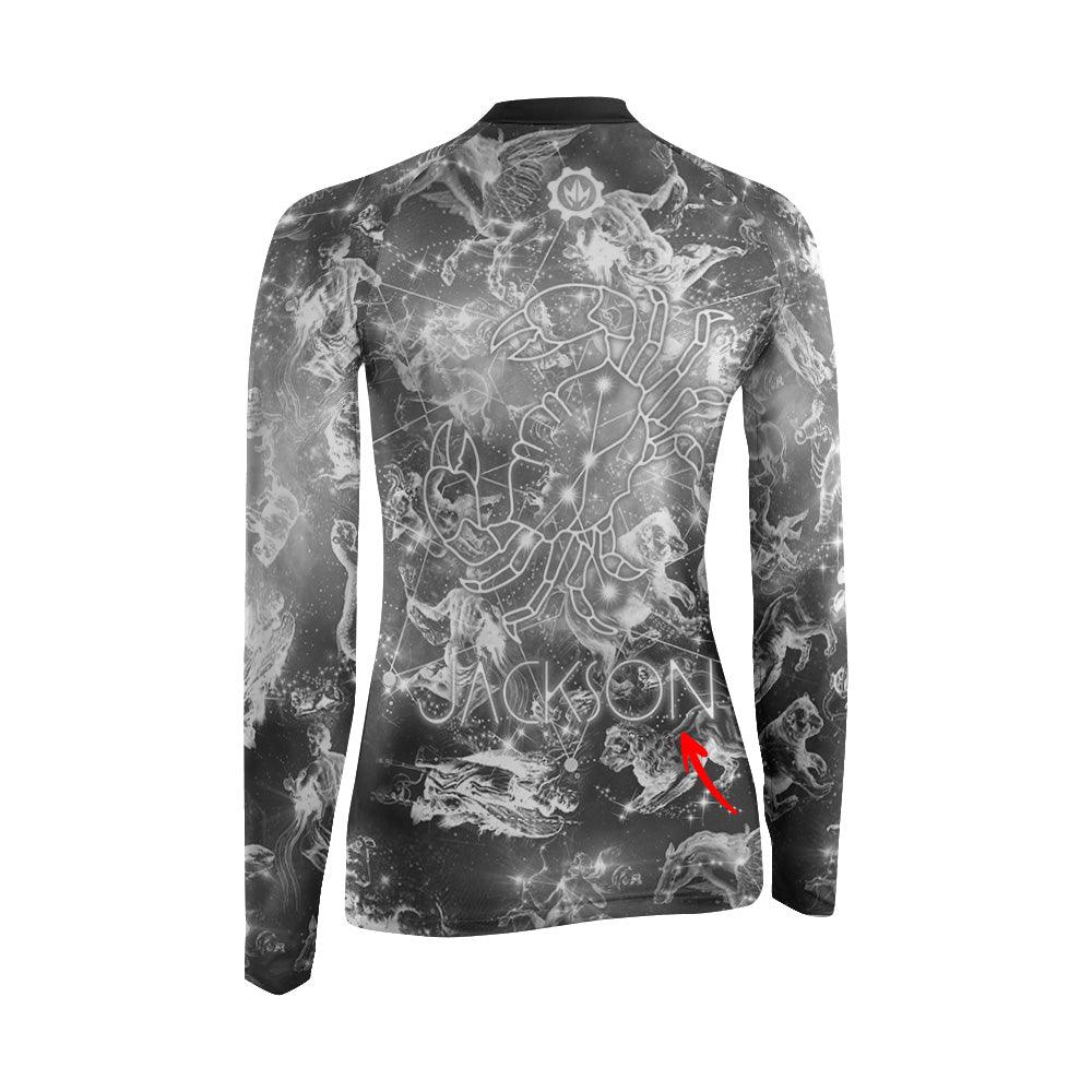 Personalized Zodiac Cancer Women's Long Sleeve Rash Guard