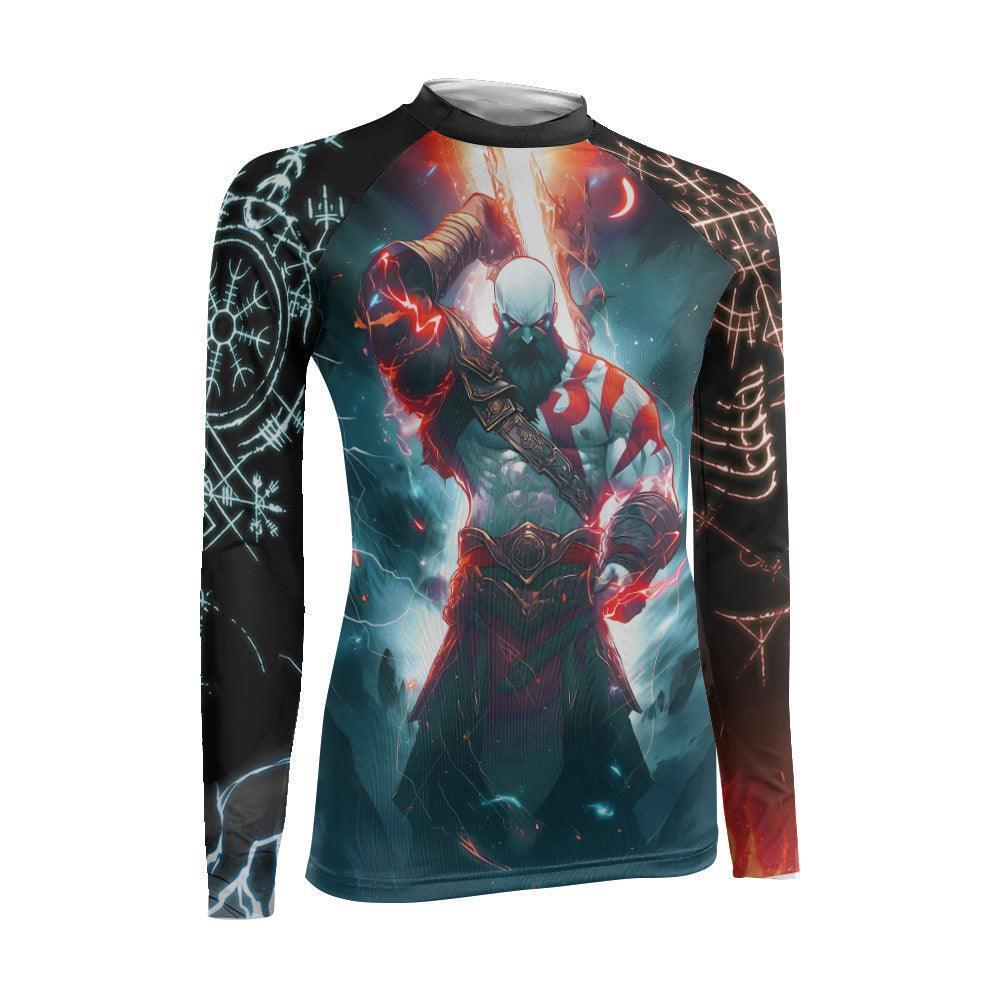 War Machine Rash Guard God Of War Women's Long Rash Guard | God Of War Compression Shirt