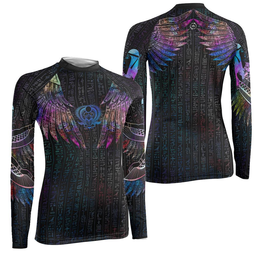 Goddess Of Motherly Love Aset Women's Long Sleeve Rash Guard