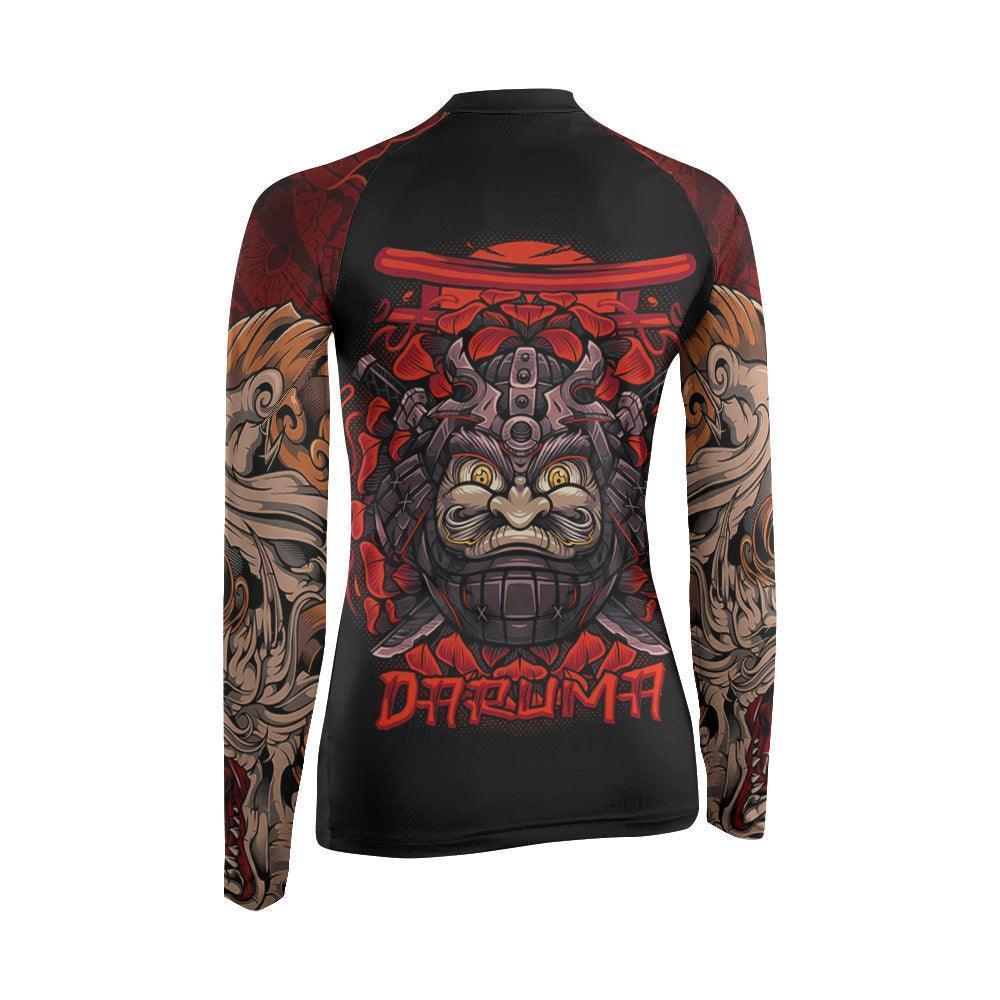Japanese Daruma Women's Long Rash Guard | Daruma Compression Shirt