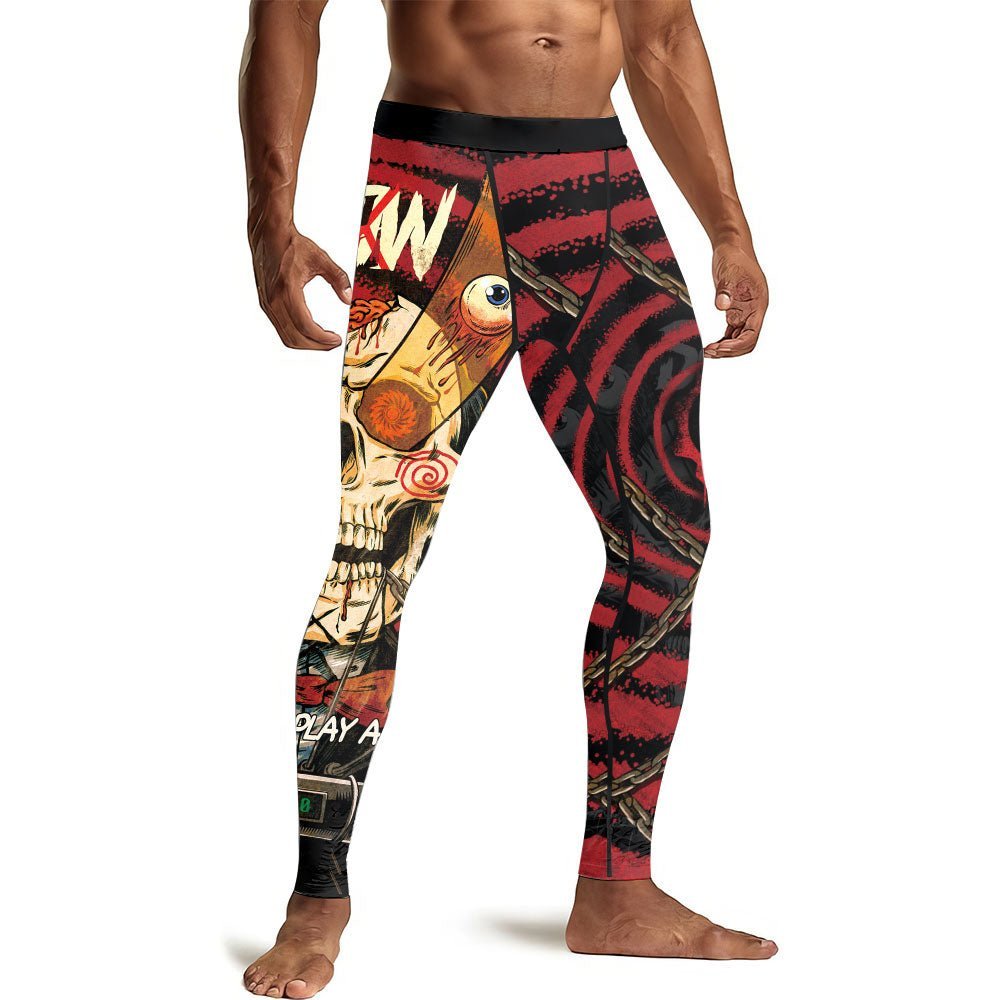 Wanna Play A Jigsaw Game Men's Compression Leggings - BattleFitGear