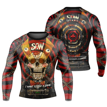 Wanna Play A Jigsaw Game Men's Long Sleeve Rash Guard - BattleFitGear