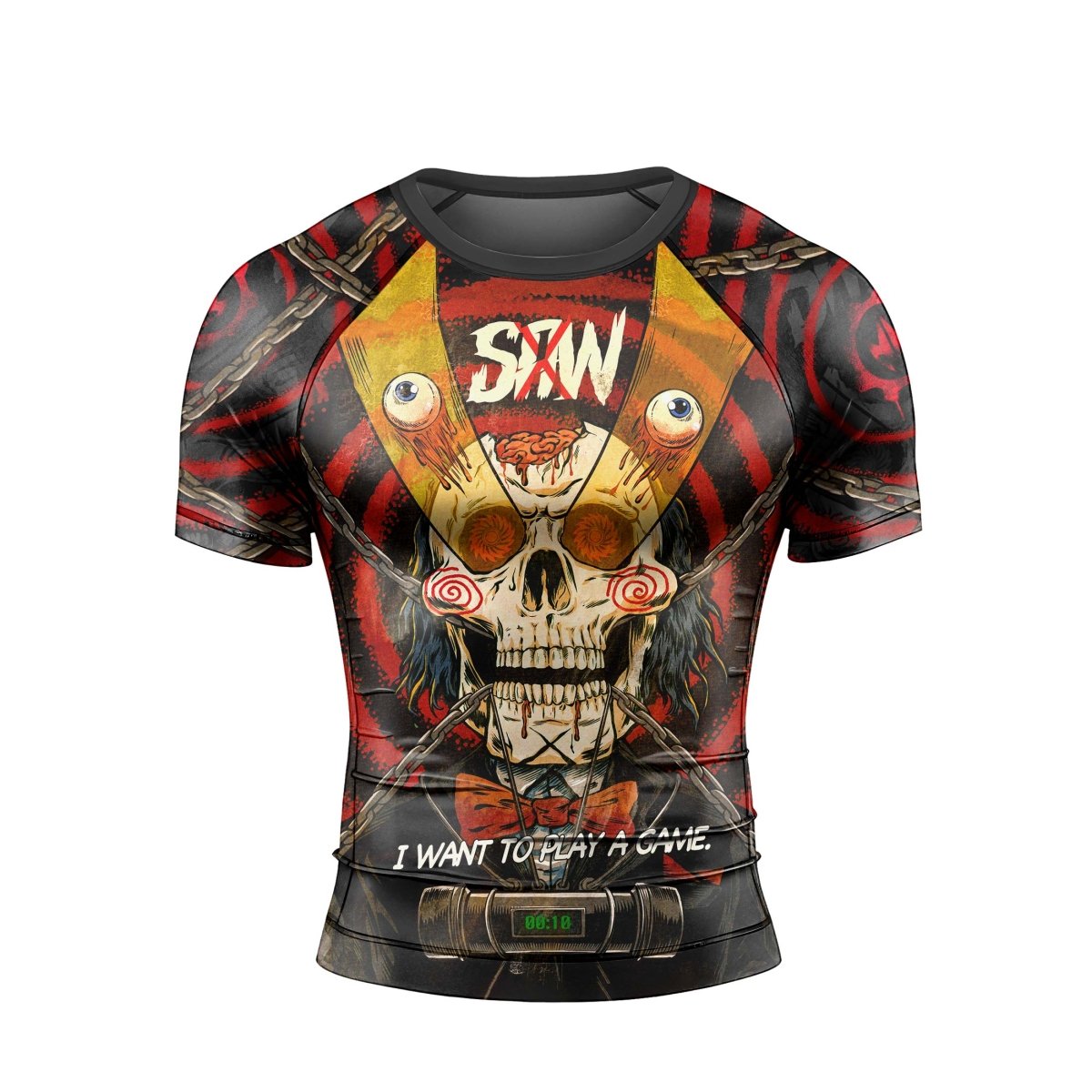 Wanna Play A Jigsaw Game Men's Short Sleeve Rash Guard - BattleFitGear