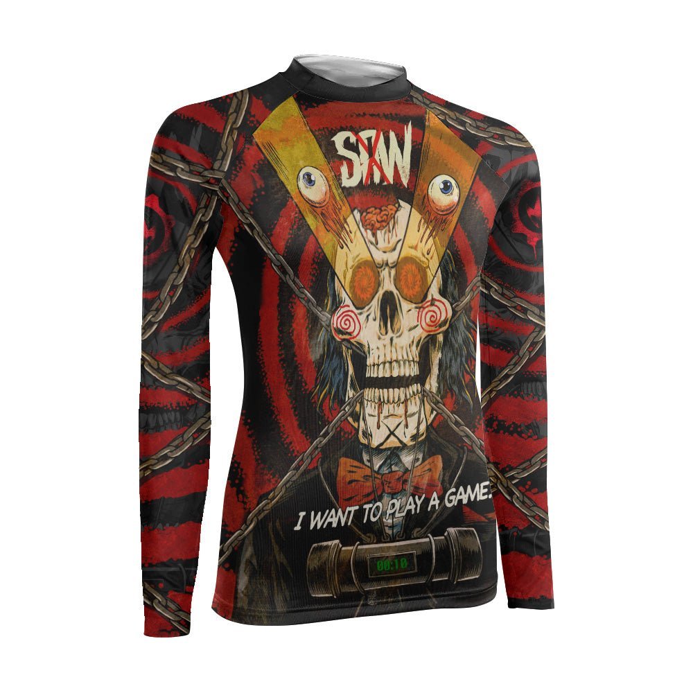 Wanna Play A Jigsaw Game Women's Long Sleeve Rash Guard - BattleFitGear