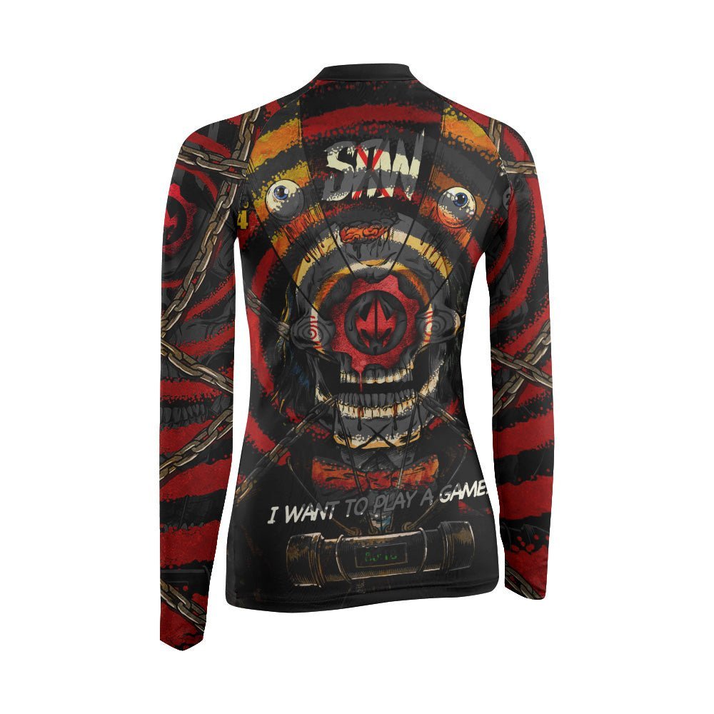 Wanna Play A Jigsaw Game Women's Long Sleeve Rash Guard - BattleFitGear