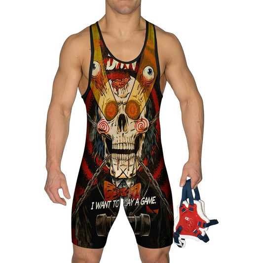 Wanna Play A Jigsaw Game Wrestling Singlets - BattleFitGear