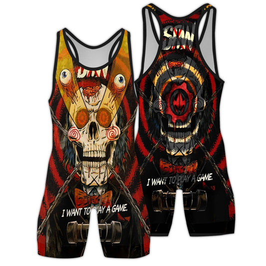 Wanna Play A Jigsaw Game Wrestling Singlets - BattleFitGear