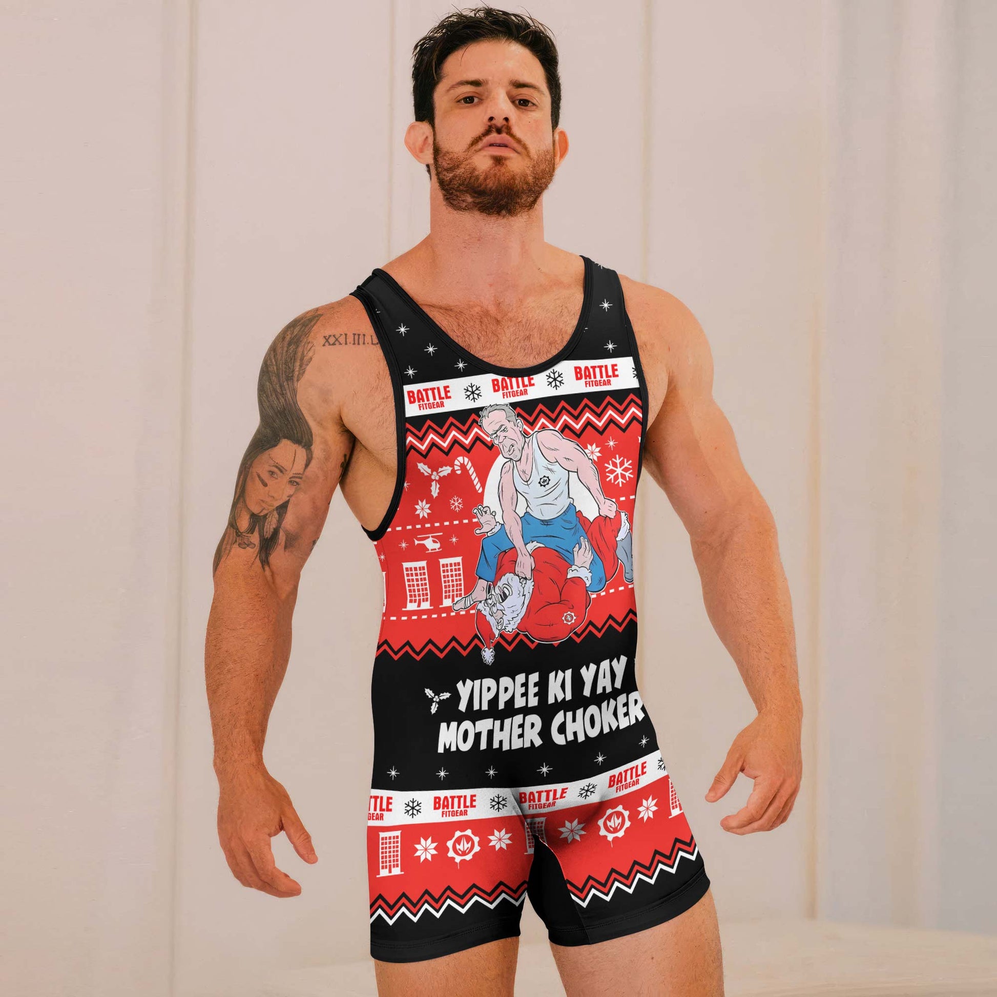 Yippe Ki-Yay Mother Choker Wrestling Singlets