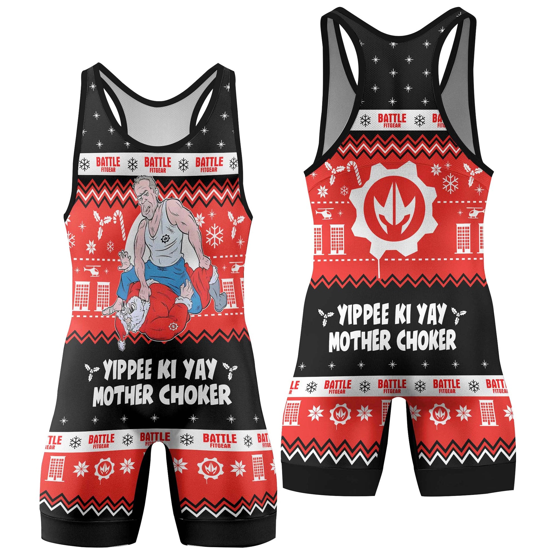 Yippe Ki-Yay Mother Choker Wrestling Singlets