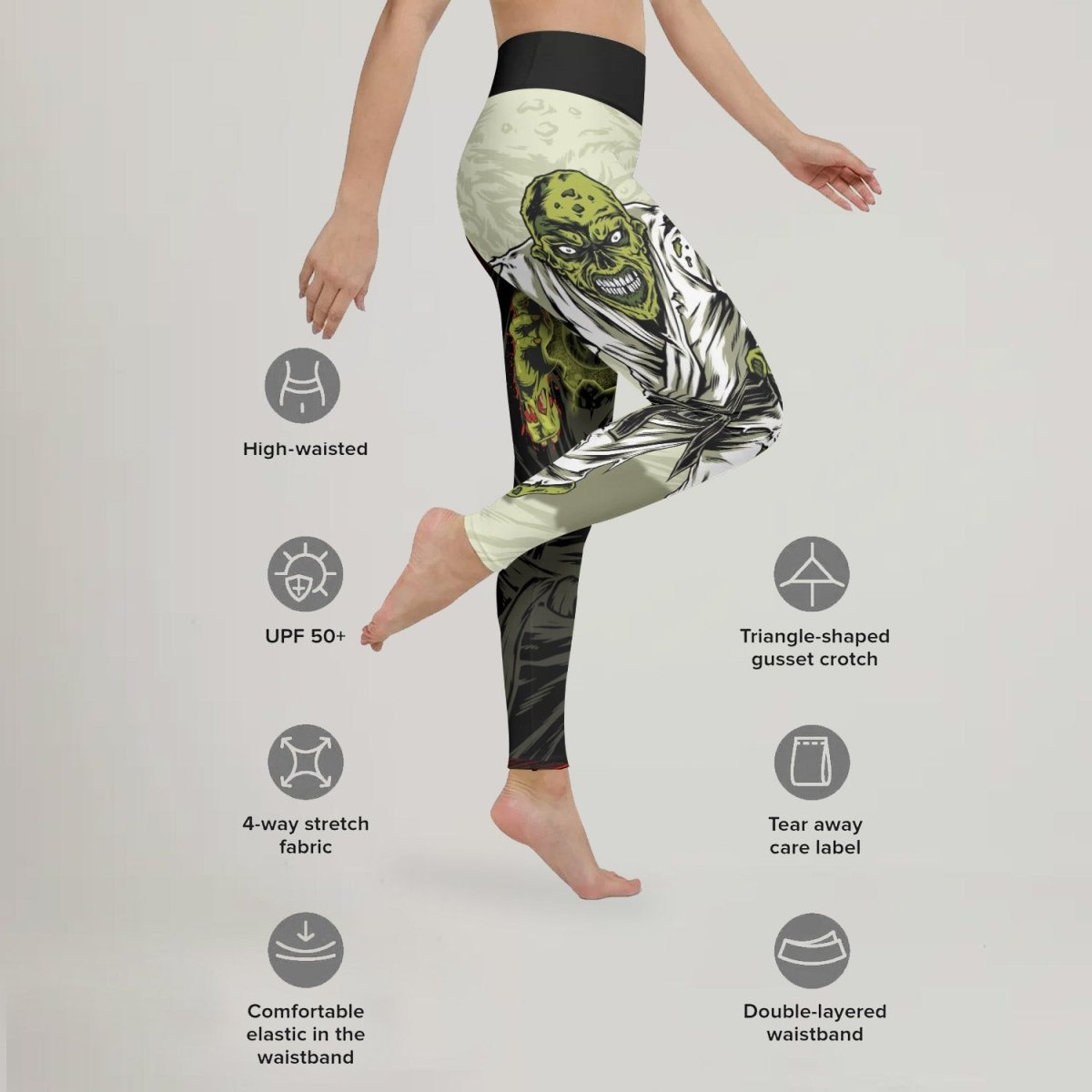 Zombie Knew Jiu Jitsu Leggings - BattleFitGear