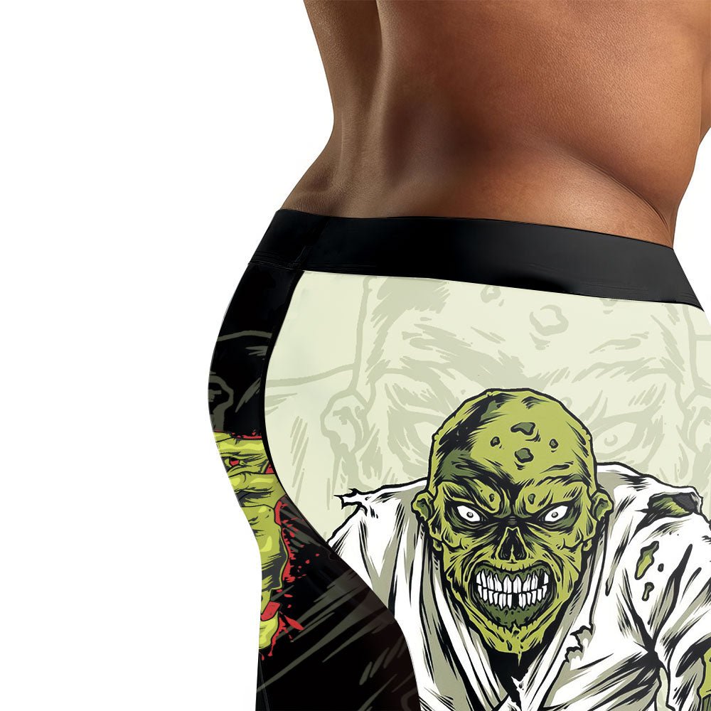 Zombie Knew Jiu Jitsu Men's Compression Leggings - BattleFitGear