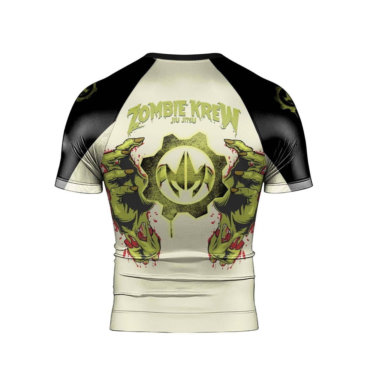 Zombie Knew Jiu Jitsu Men's Short Sleeve Rash Guard - BattleFitGear