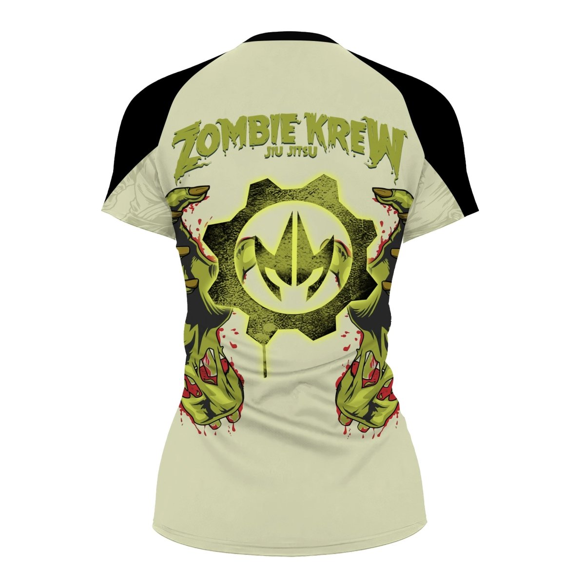 Zombie Knew Jiu Jitsu Women's Short Sleeve Rash Guard - BattleFitGear