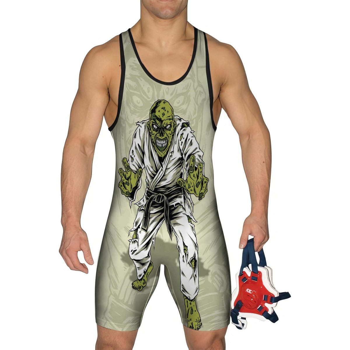 Zombie Knew Jiu Jitsu Wrestling Singlets - BattleFitGear