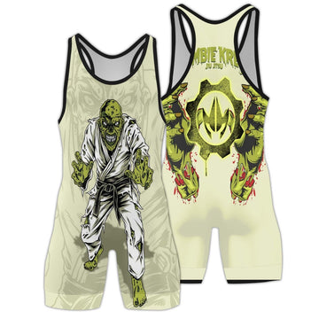 Zombie Knew Jiu Jitsu Wrestling Singlets - BattleFitGear