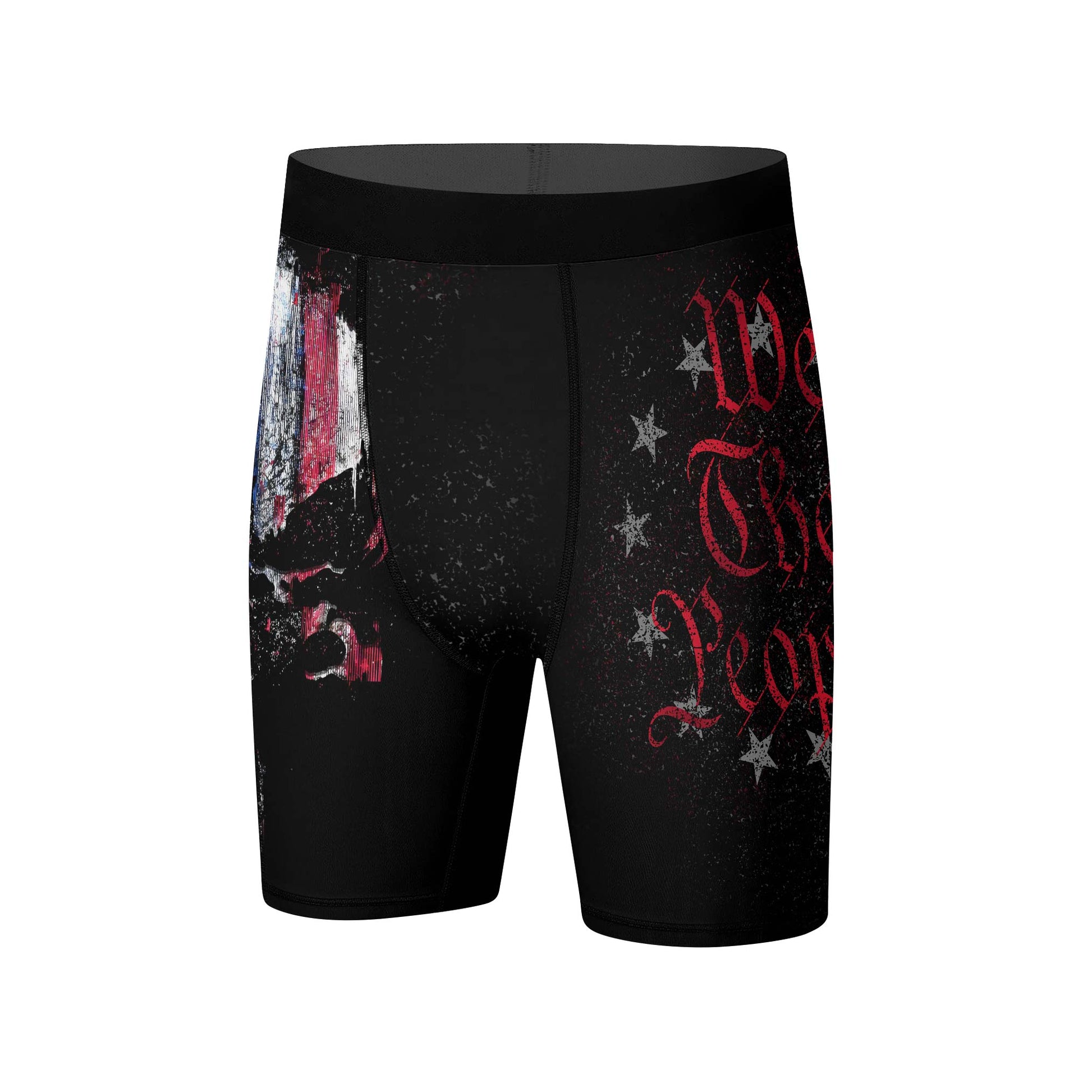 American Jiu Jitsu Skull Grunge Compression Shorts