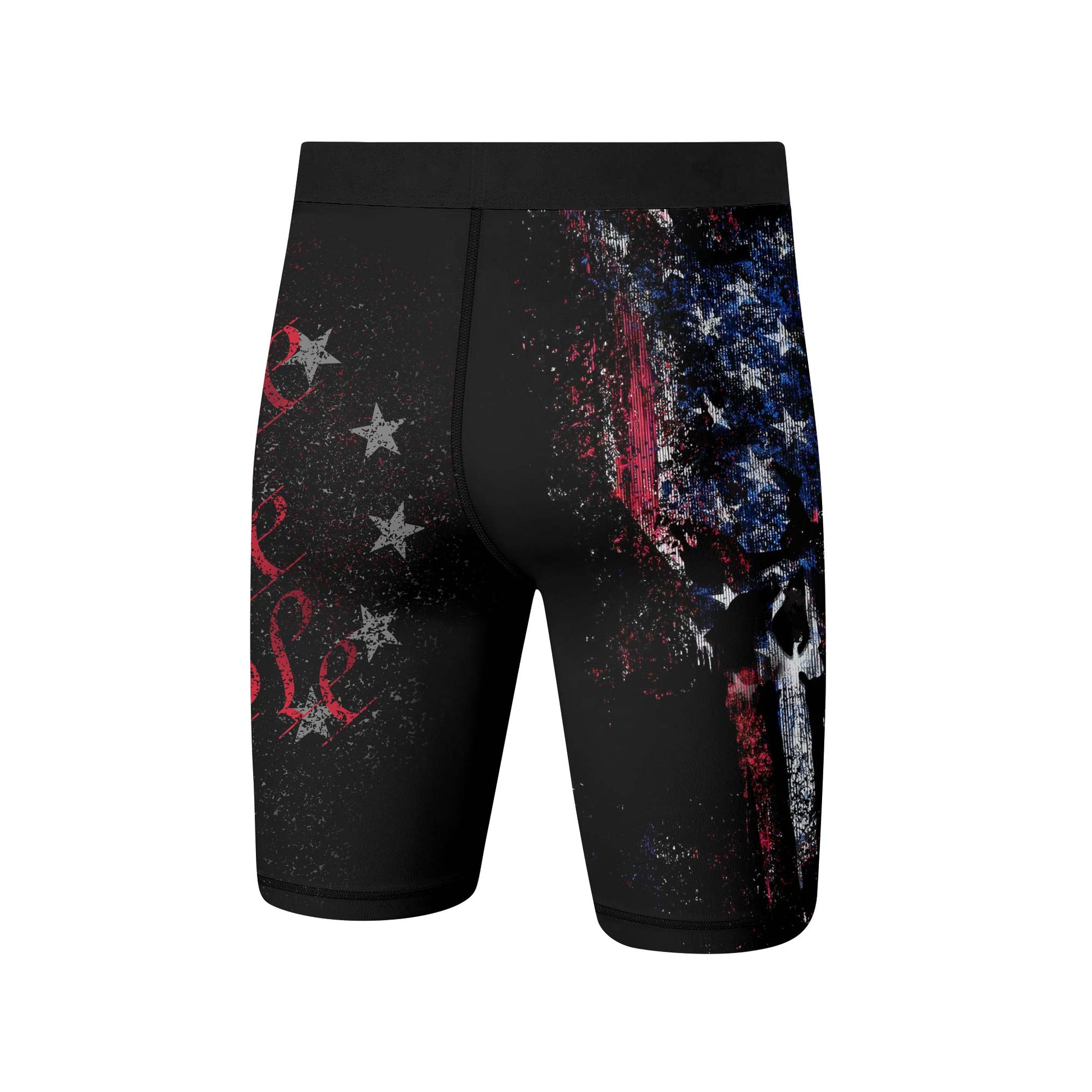 American Jiu Jitsu Skull Grunge Compression Shorts