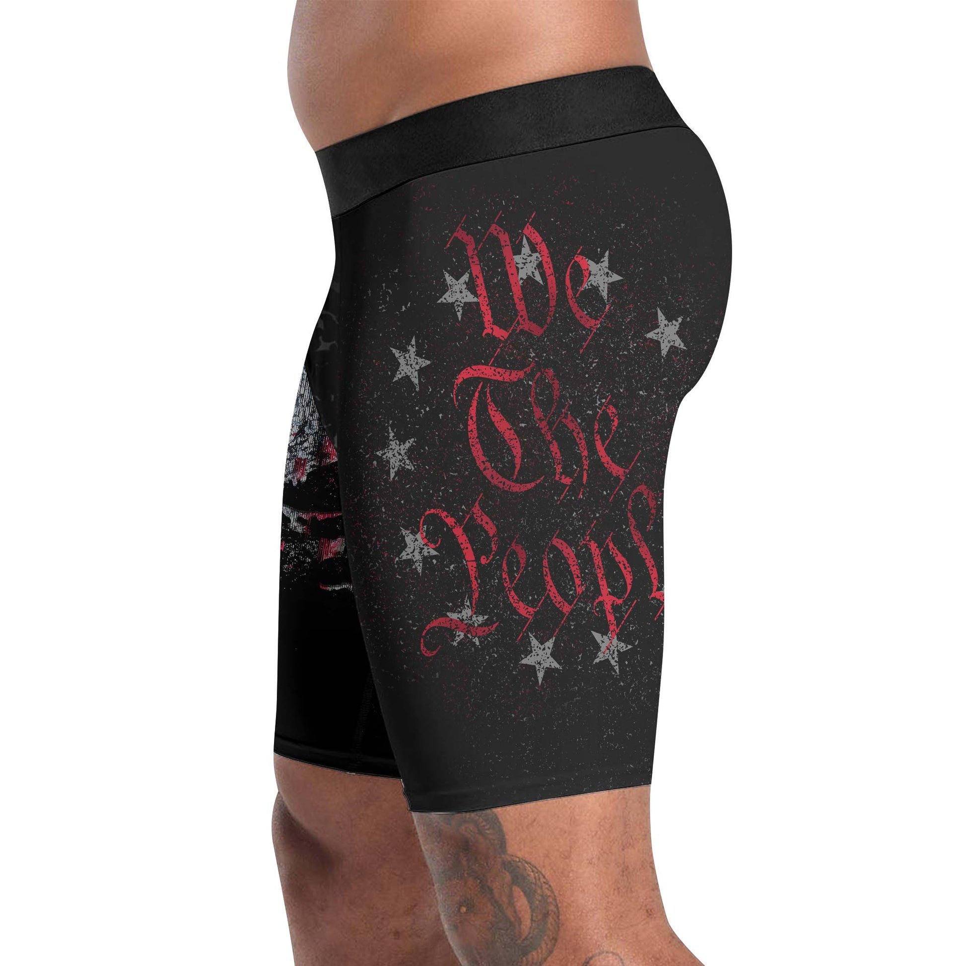 American Jiu Jitsu Skull Grunge Compression Shorts