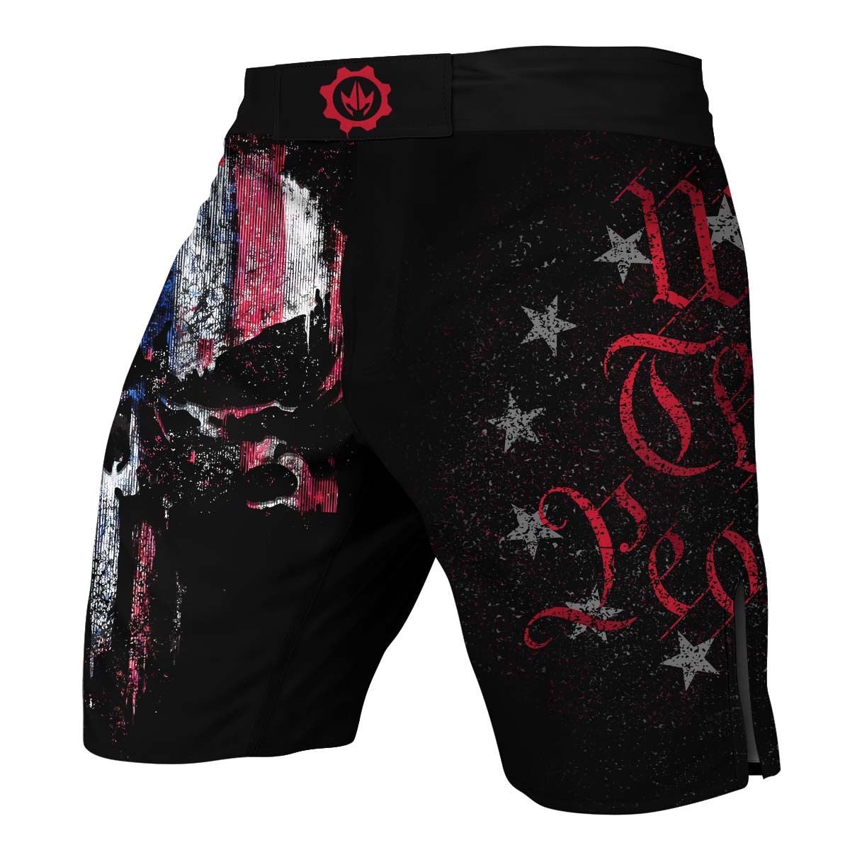 American Jiu Jitsu Skull Grunge Fight Shorts
