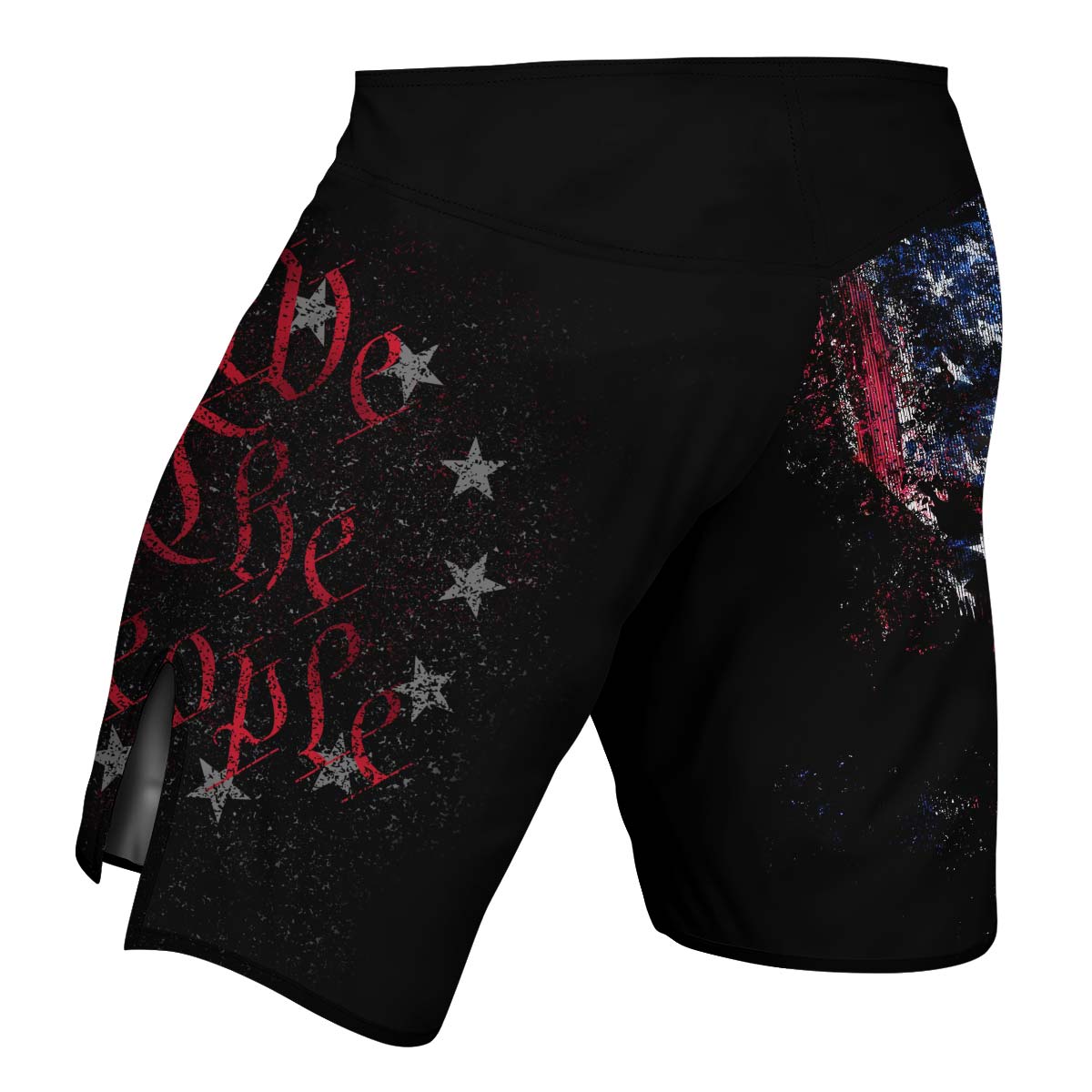 American Jiu Jitsu Skull Grunge Fight Shorts