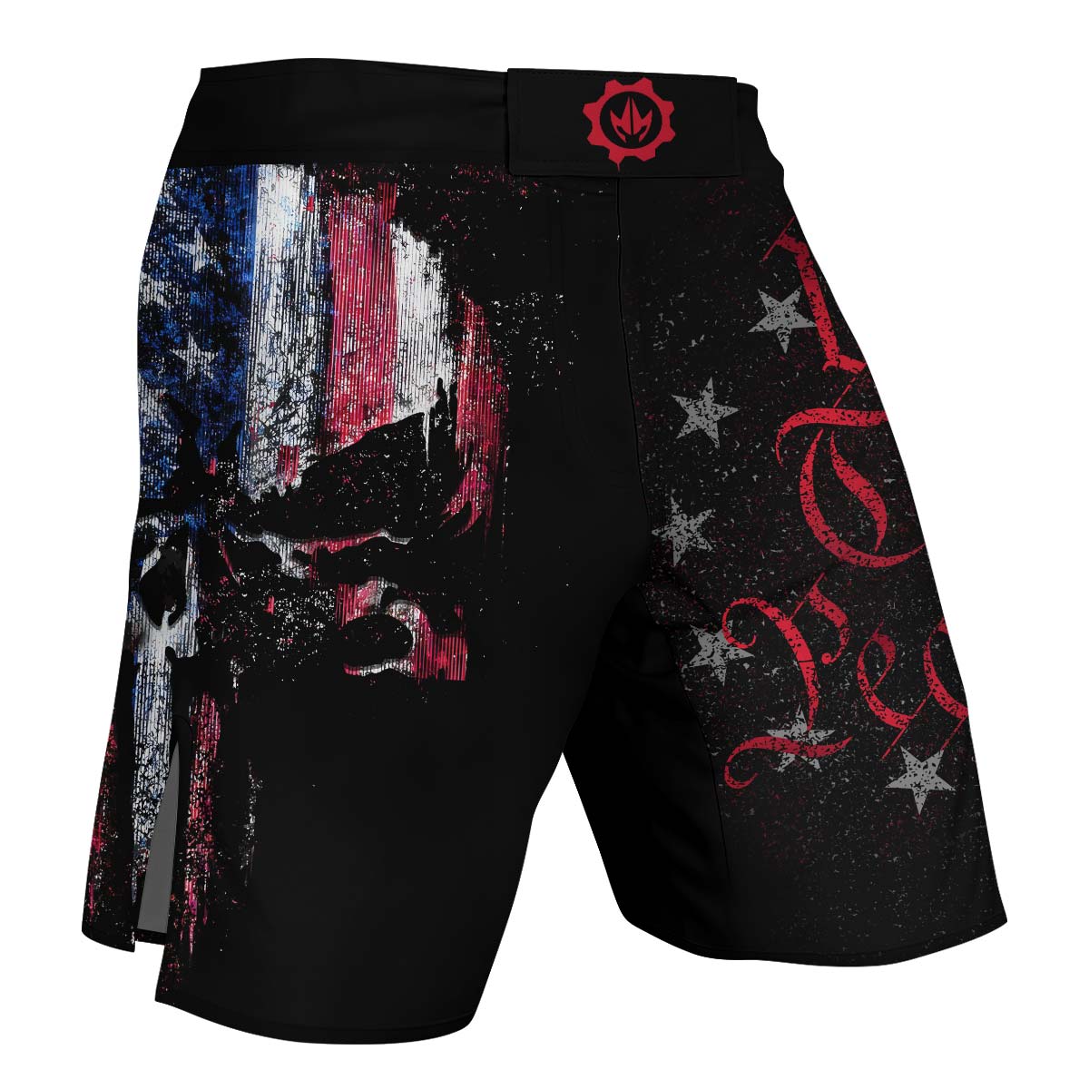 American Jiu Jitsu Skull Grunge Fight Shorts