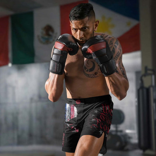 American Jiu Jitsu Skull Grunge Fight Shorts