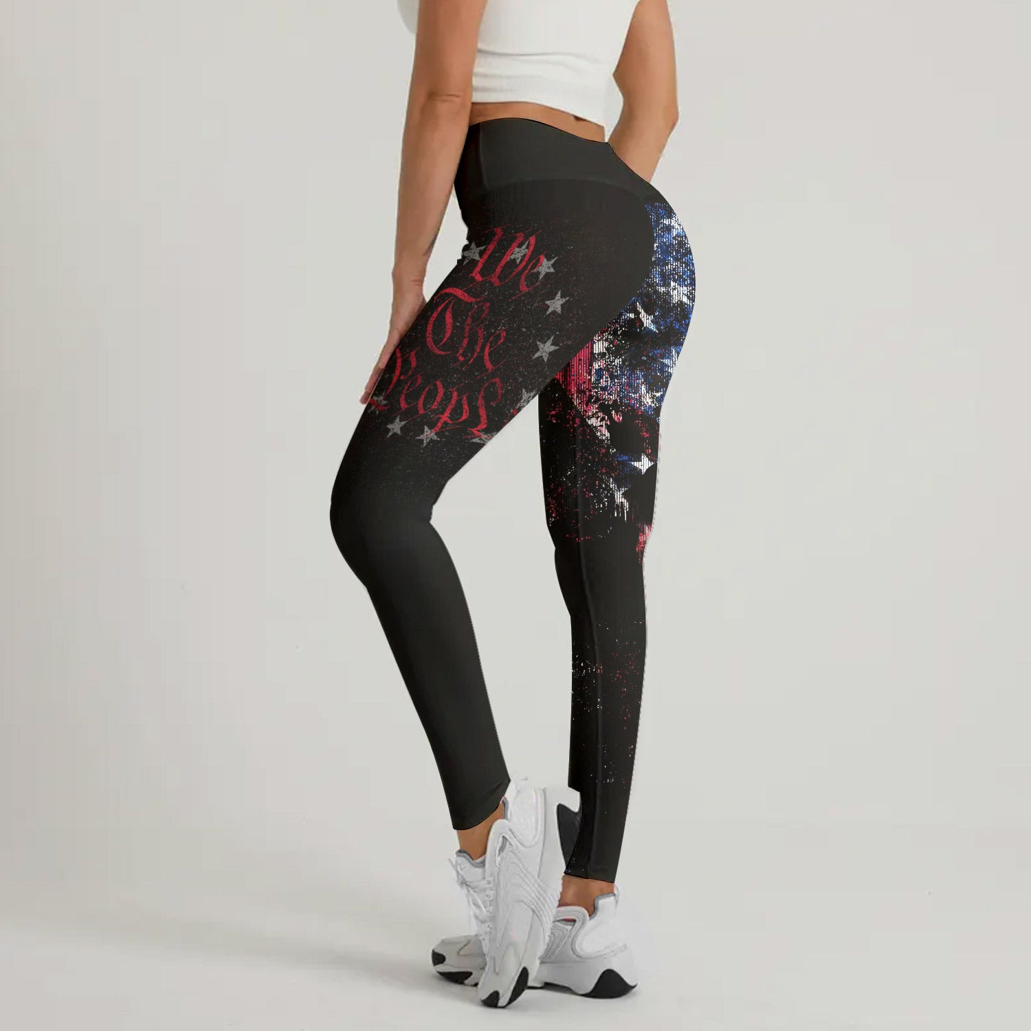 American Jiu Jitsu Skull Grunge Leggings