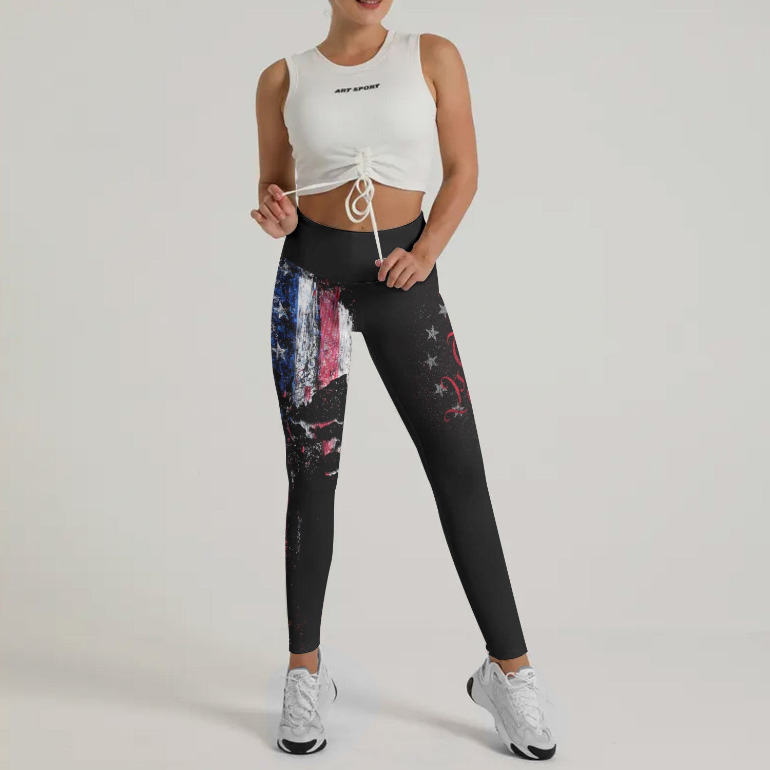 American Jiu Jitsu Skull Grunge Leggings