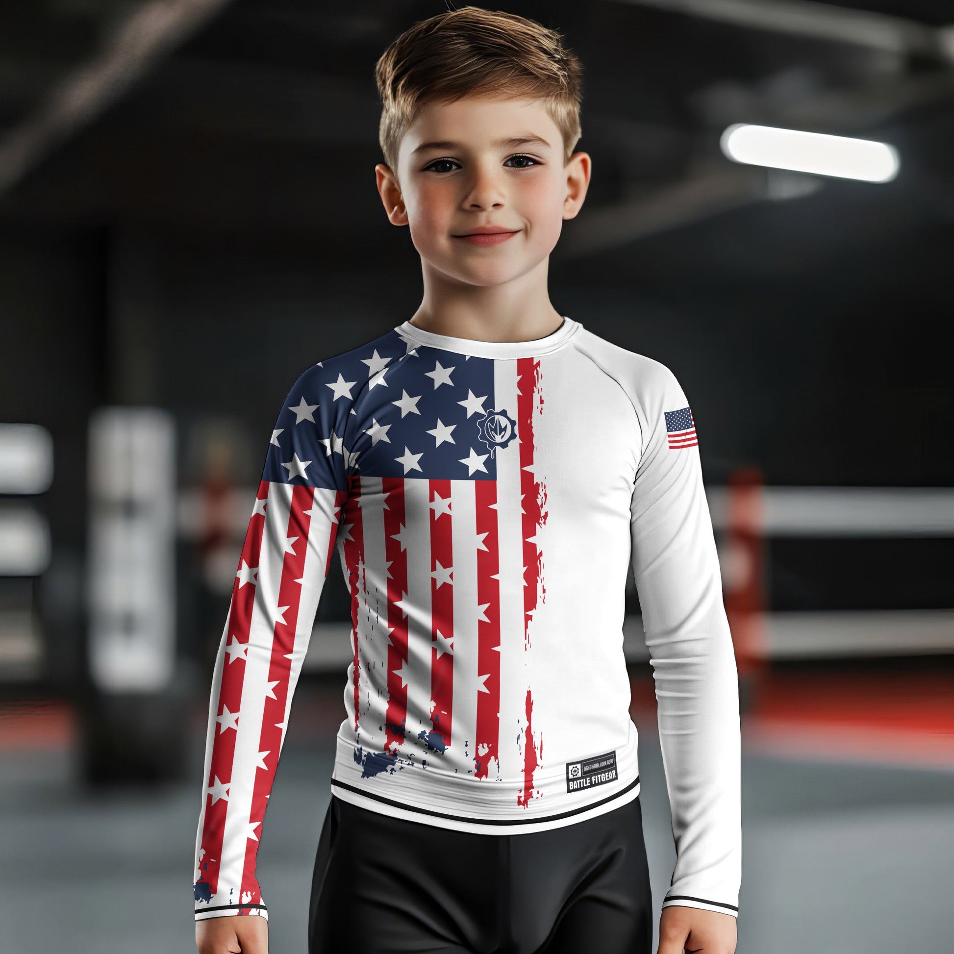 American Warrior Kids Rash Guard
