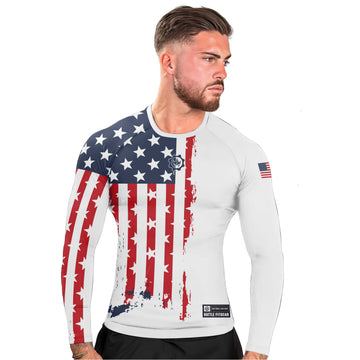 American Warrior Men's Long Sleeve Rash Guard