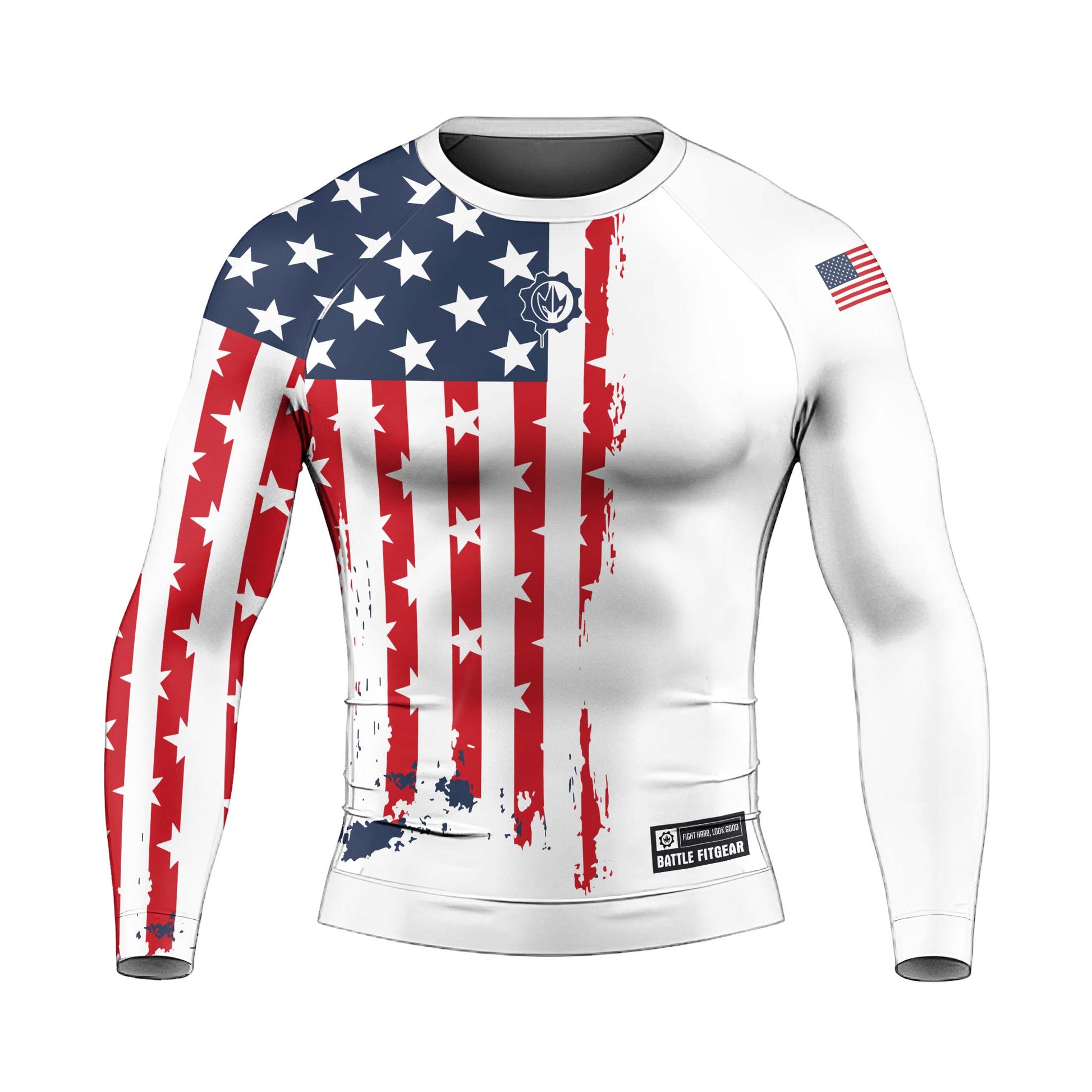 American Warrior Men's Long Sleeve Rash Guard