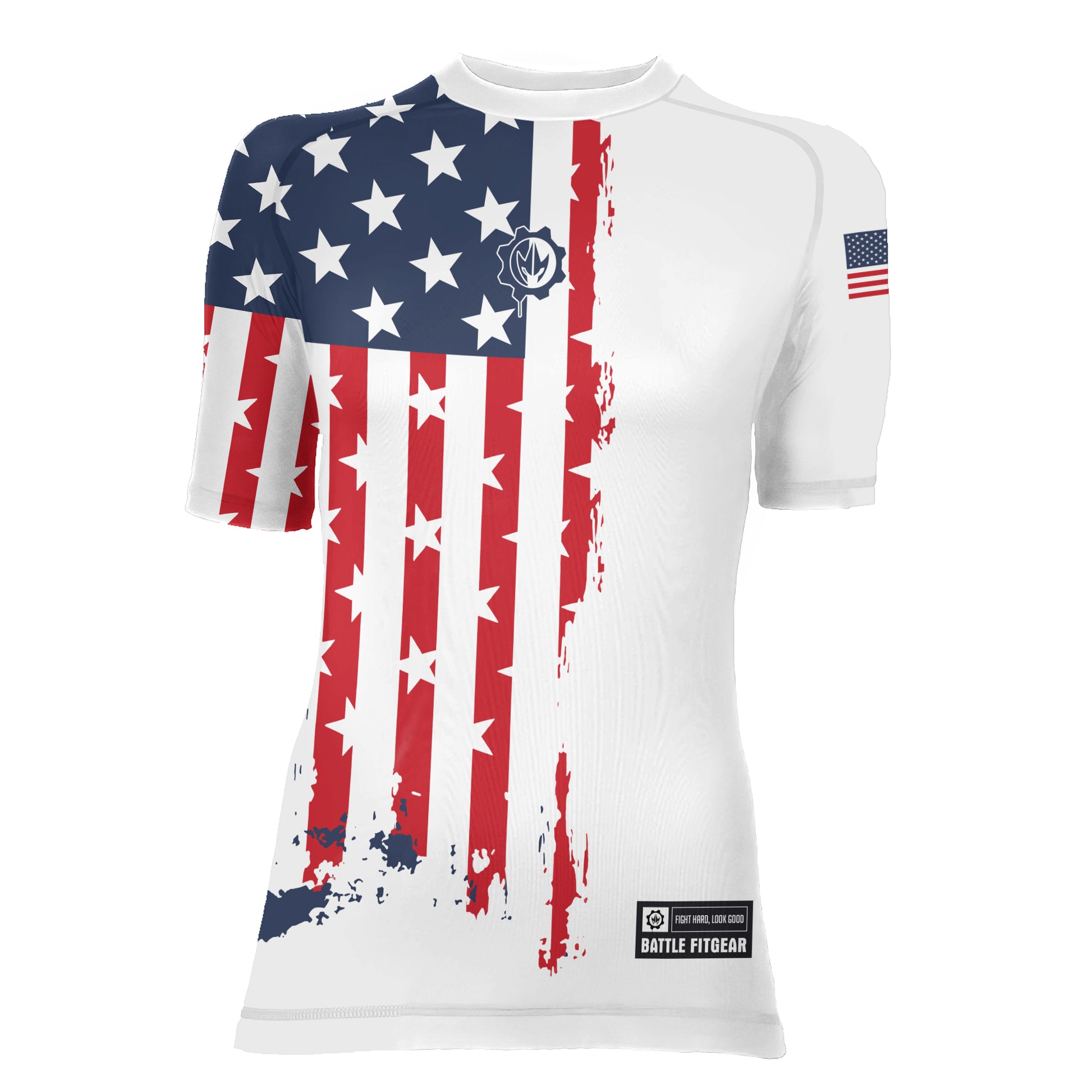 American Warrior Women's Short Sleeve Rash Guard
