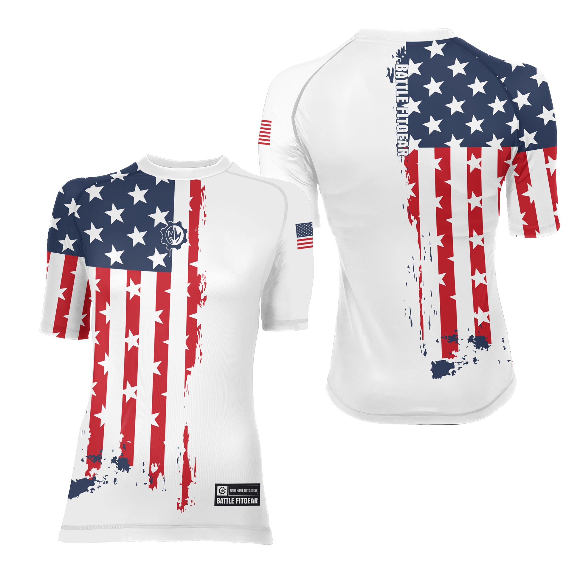 American Warrior Women's Short Sleeve Rash Guard