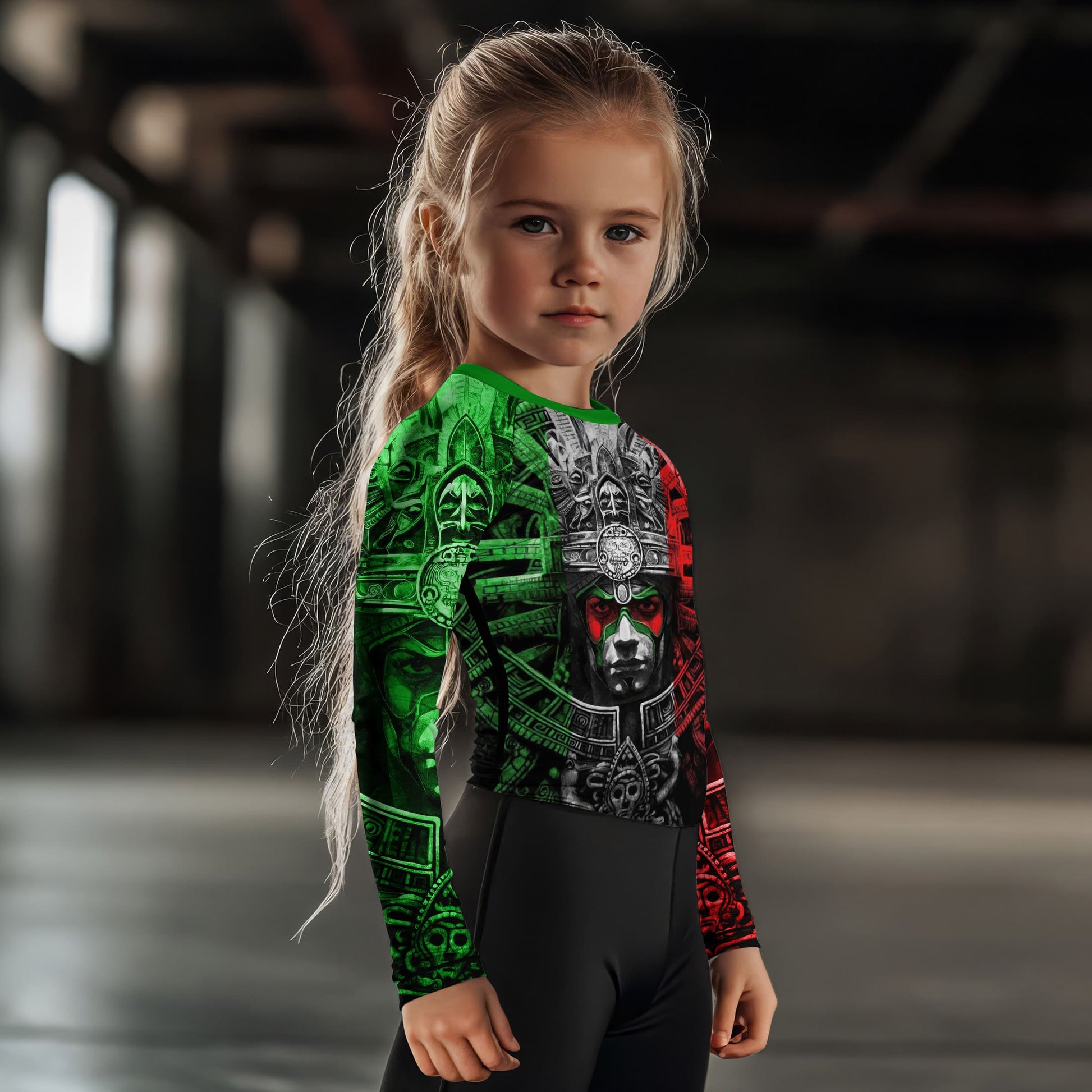 Aztec Priests Kids Rash Guard