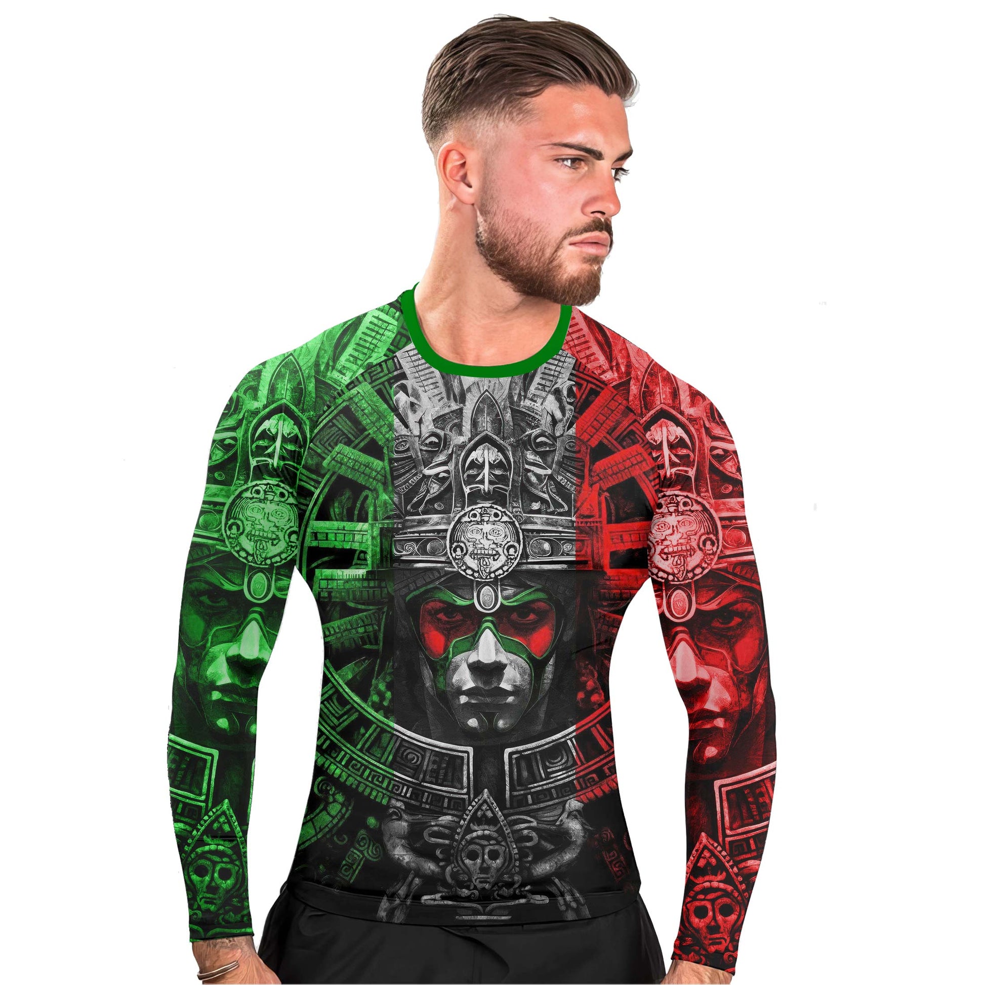 Aztec Priests Men's Long Sleeve Rash Guard