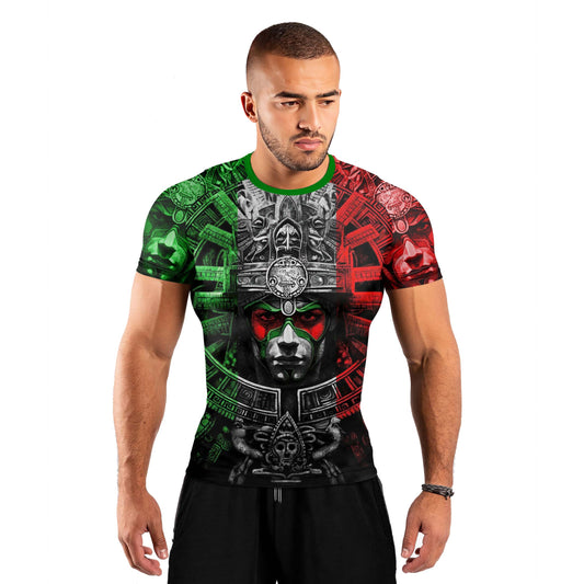 Aztec Priests Men's Short Sleeve Rash Guard