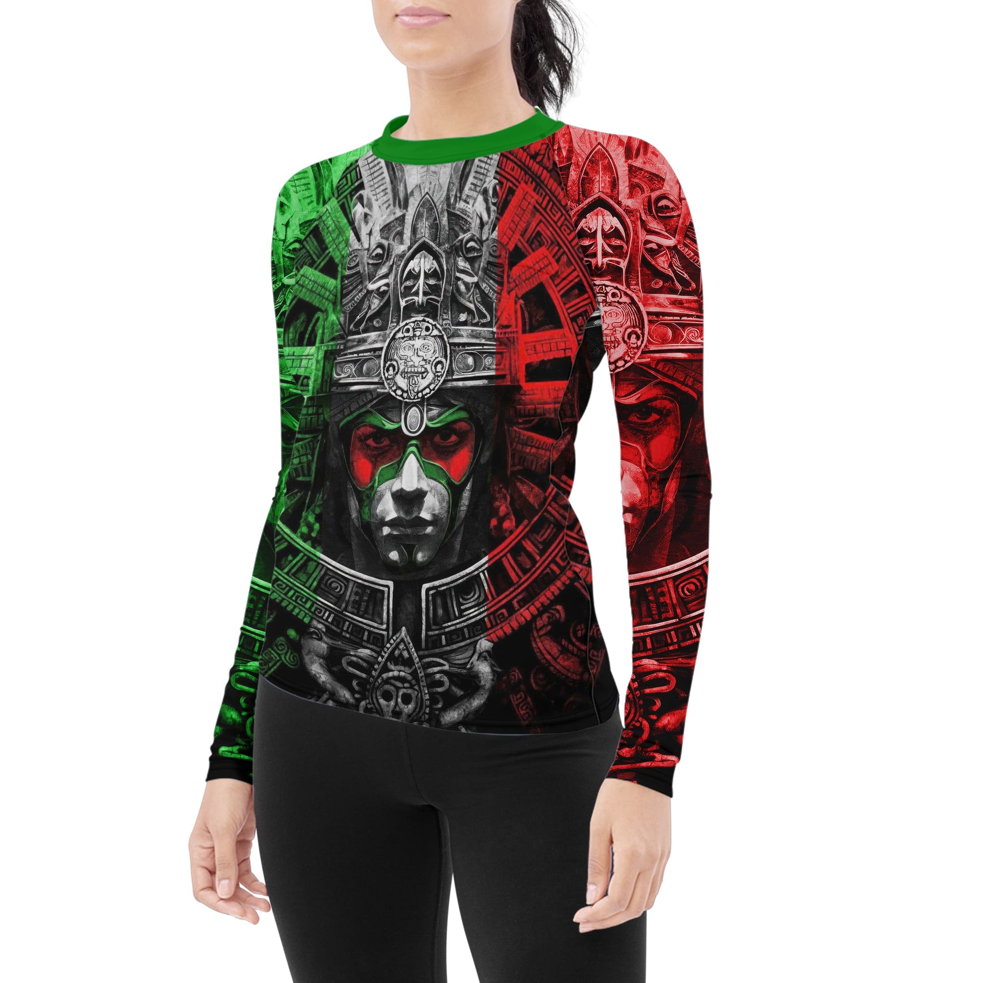 Aztec Priests Women's Long Sleeve Rash Guard